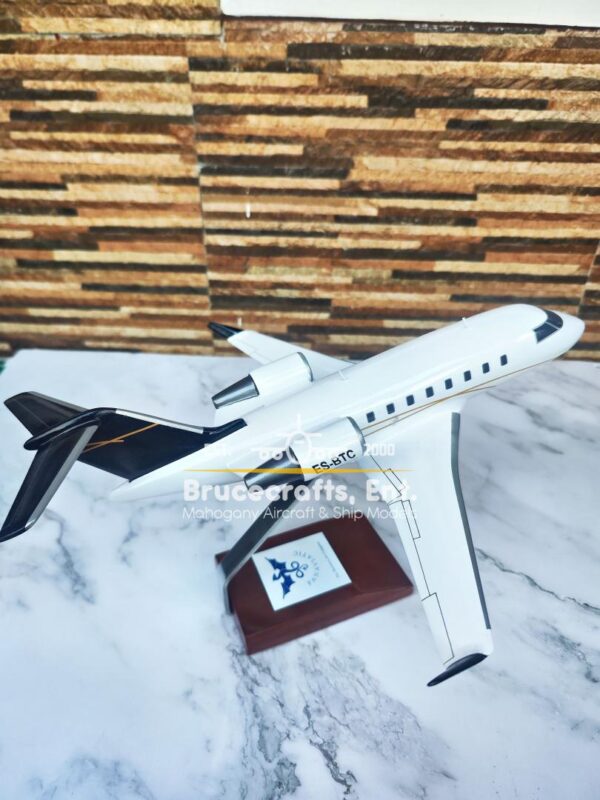 Model of Bombardier Challenger 605 with detailed craftsmanship.